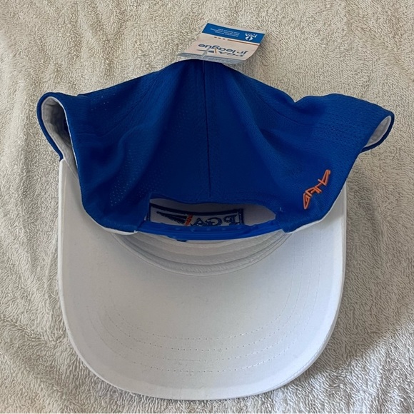 PGA Jr. League Adult Adjustable White and Blue Golf Cap - Picture 3 of 8